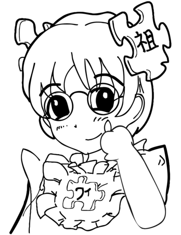 Anime Girl Coloring Page